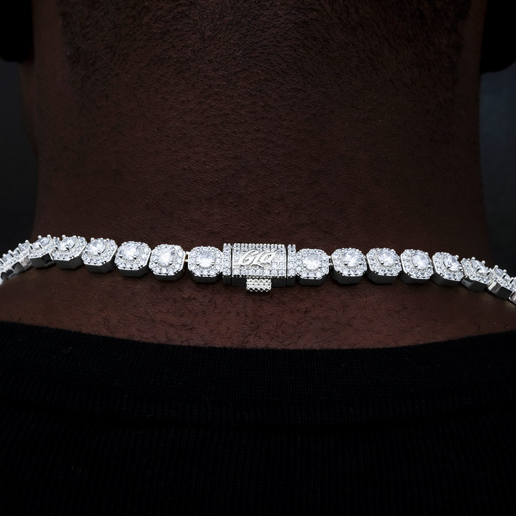 8.5MM Diamond Prong Cuban Necklace - Yellow Gold