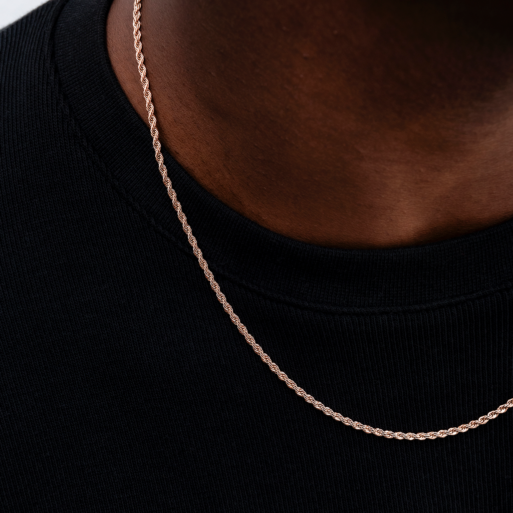 Rope Chain in Rose Gold - 2mm