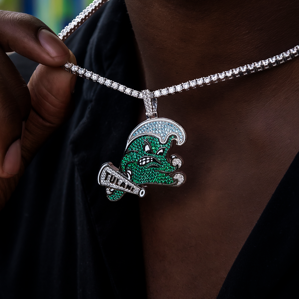 Tulane Green Wave Official NCAA Logo Pendant