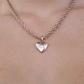 Simple Micro Heart Pendant in Rose Gold