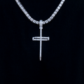 Iced Large Nail Cross Pendant