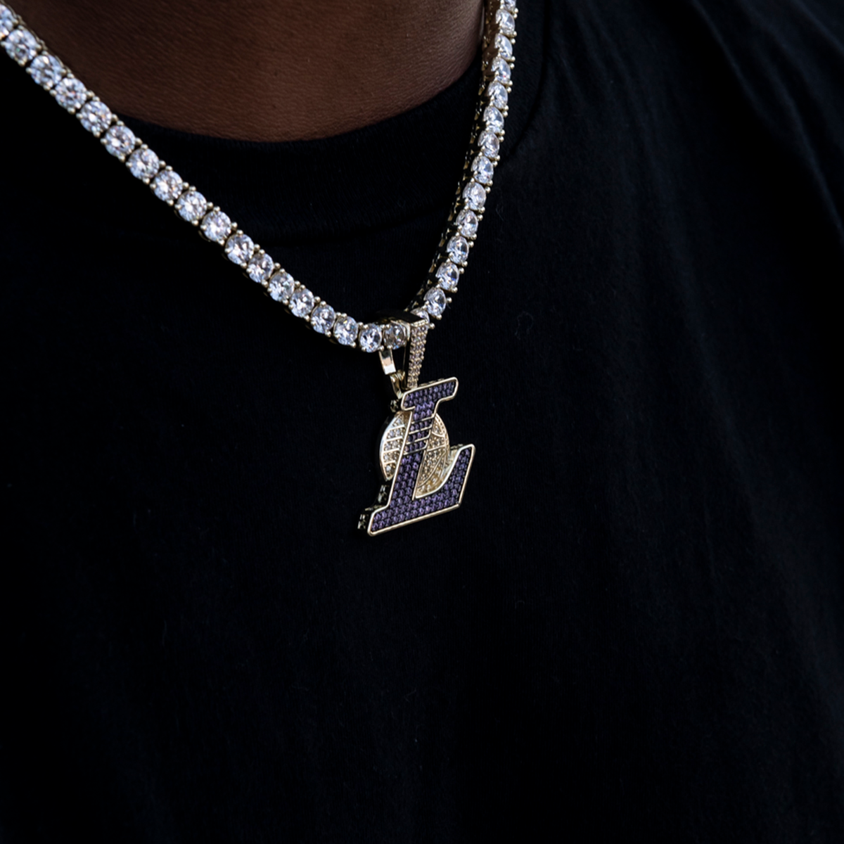 Los Angeles Lakers Official NBA City Logo Pendant