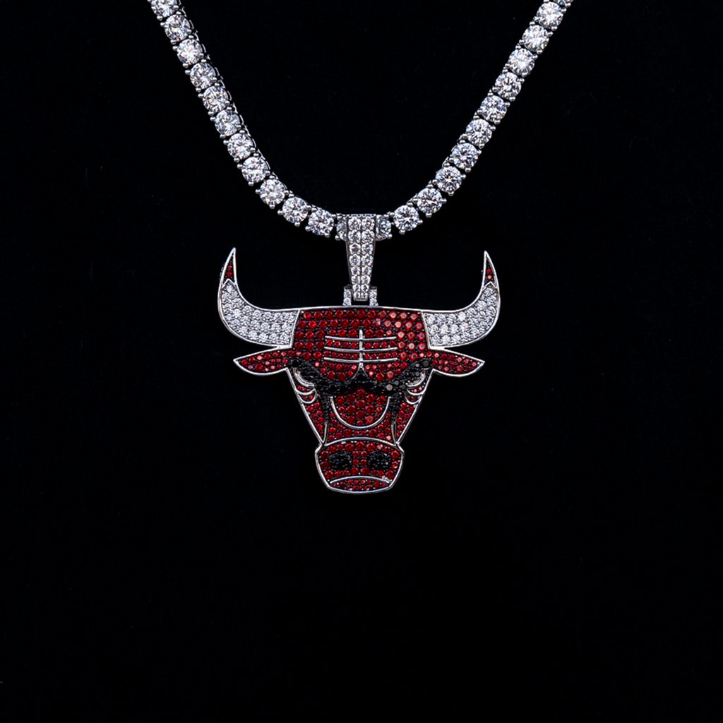 Chicago Bulls Official NBA Large Logo Pendant