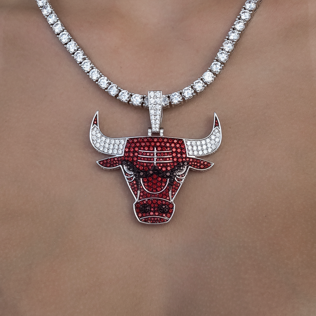 Chicago Bulls Official NBA Large Logo Pendant