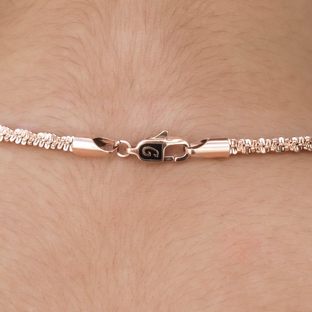 Popcorn Necklace in Rose Gold- 4mm