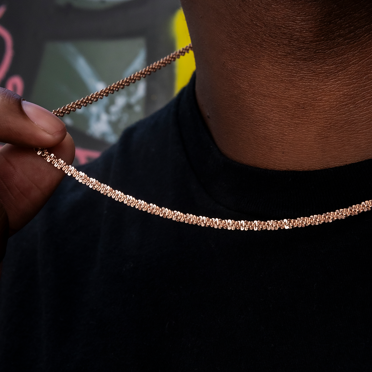 Popcorn Chain in Rose Gold- 4mm