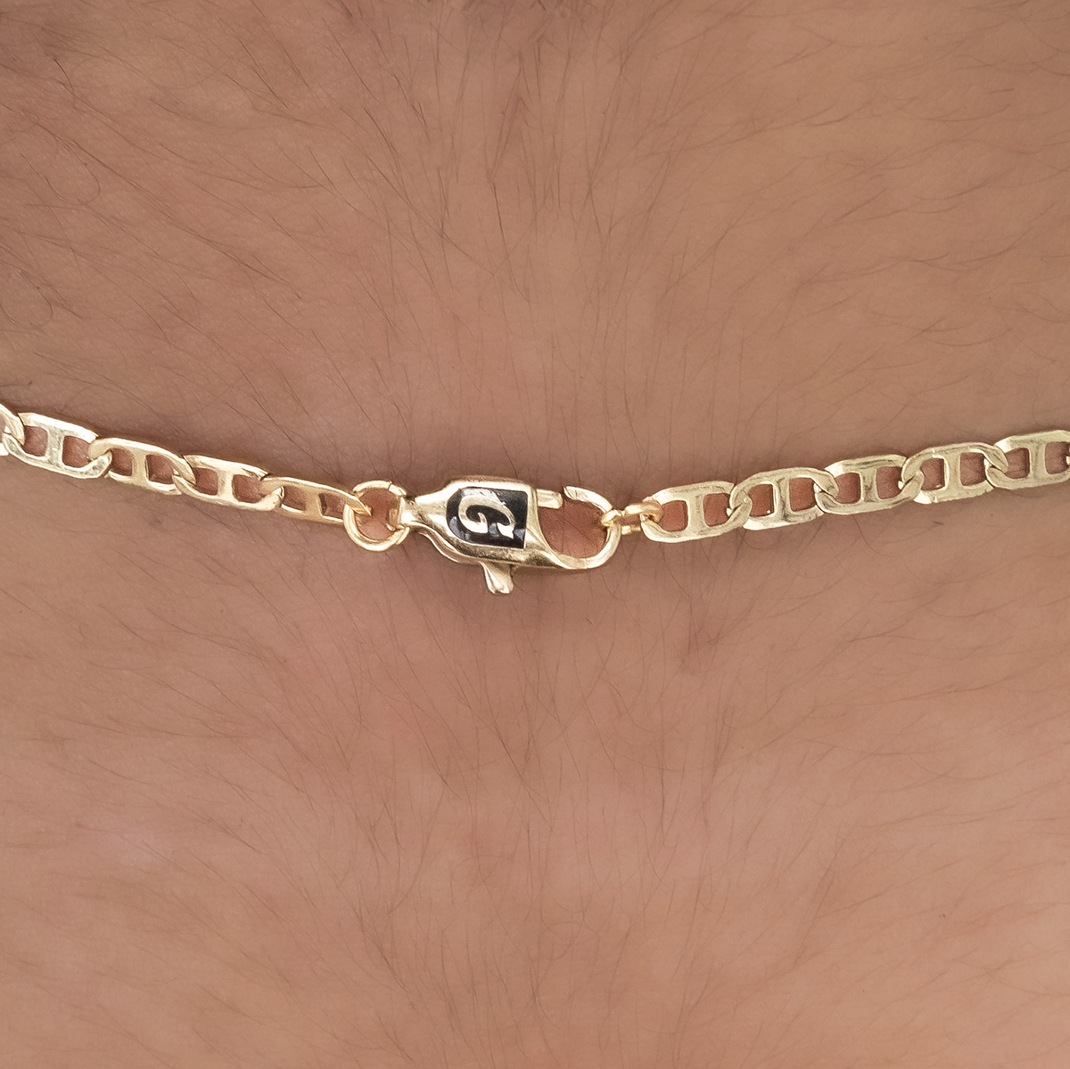 Micro Flat Valentina Necklace in Yellow Gold- 2mm