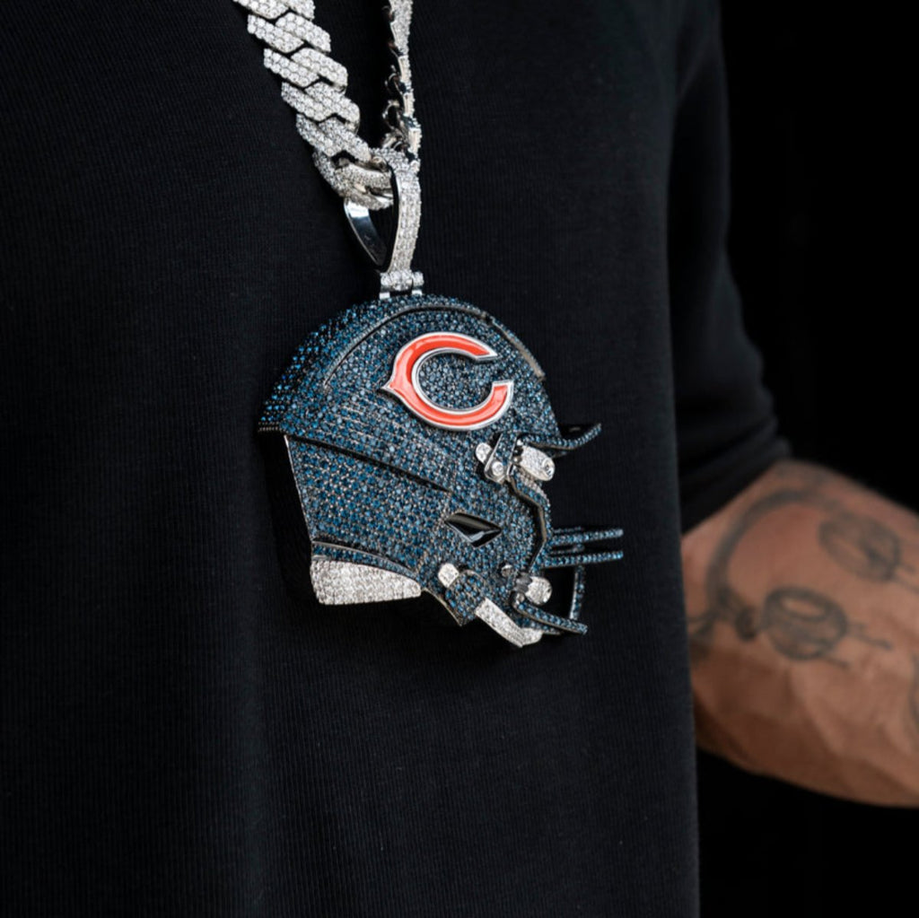 Giant Chicago Bears Official NFL Helmet Pendant