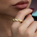 6MM Rope Ring in Yellow Gold