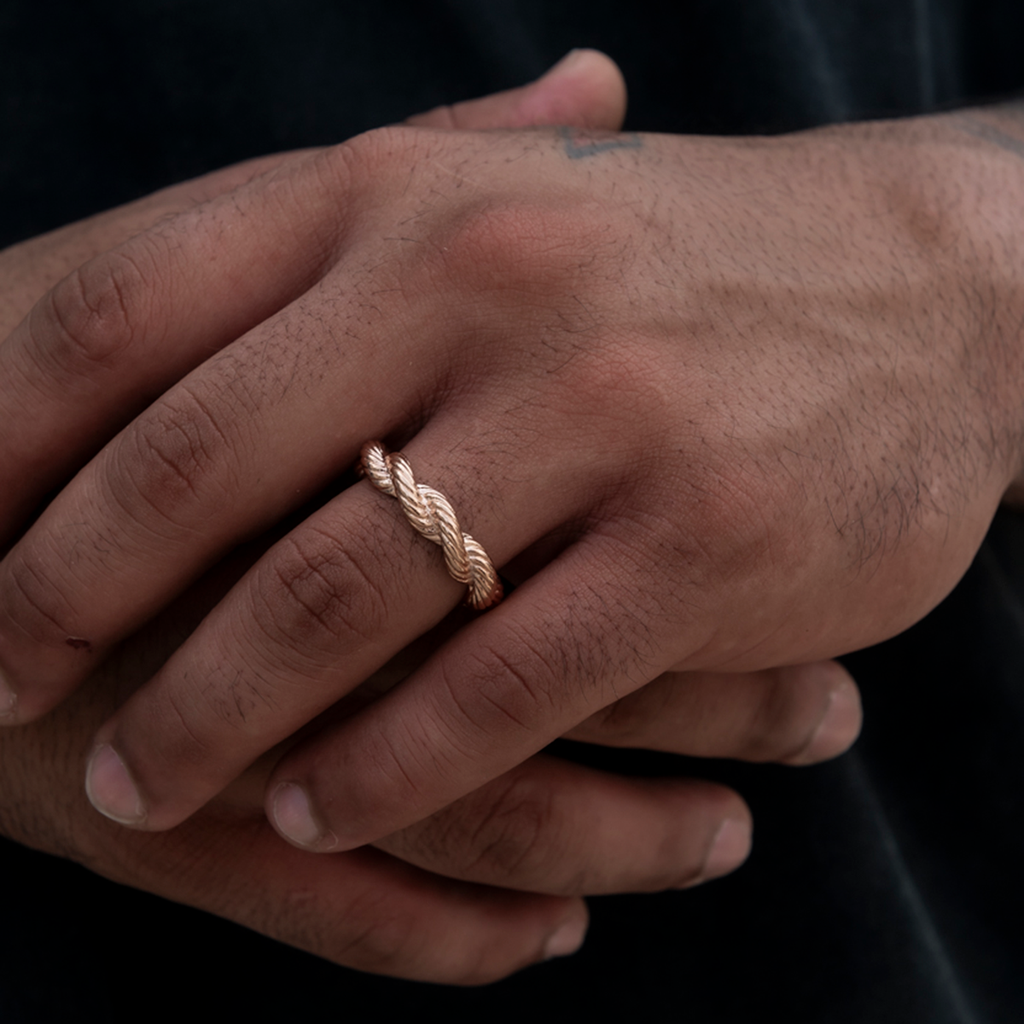 6MM Rope Ring in Rose Gold