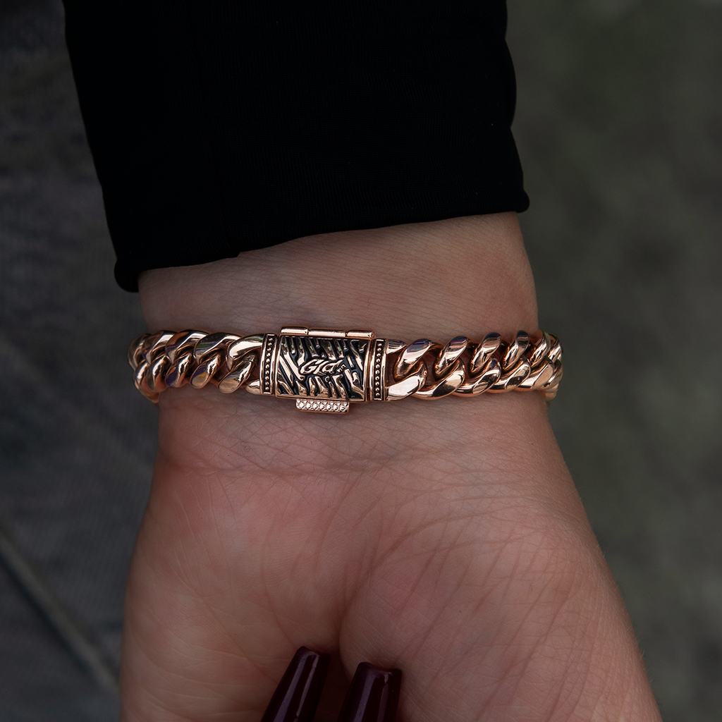 GLD Miami Cuban Link Bracelet in Rose Gold- 8mm