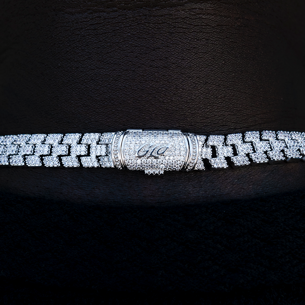 Diamond Spine Chain + Bracelet Bundle in White Gold