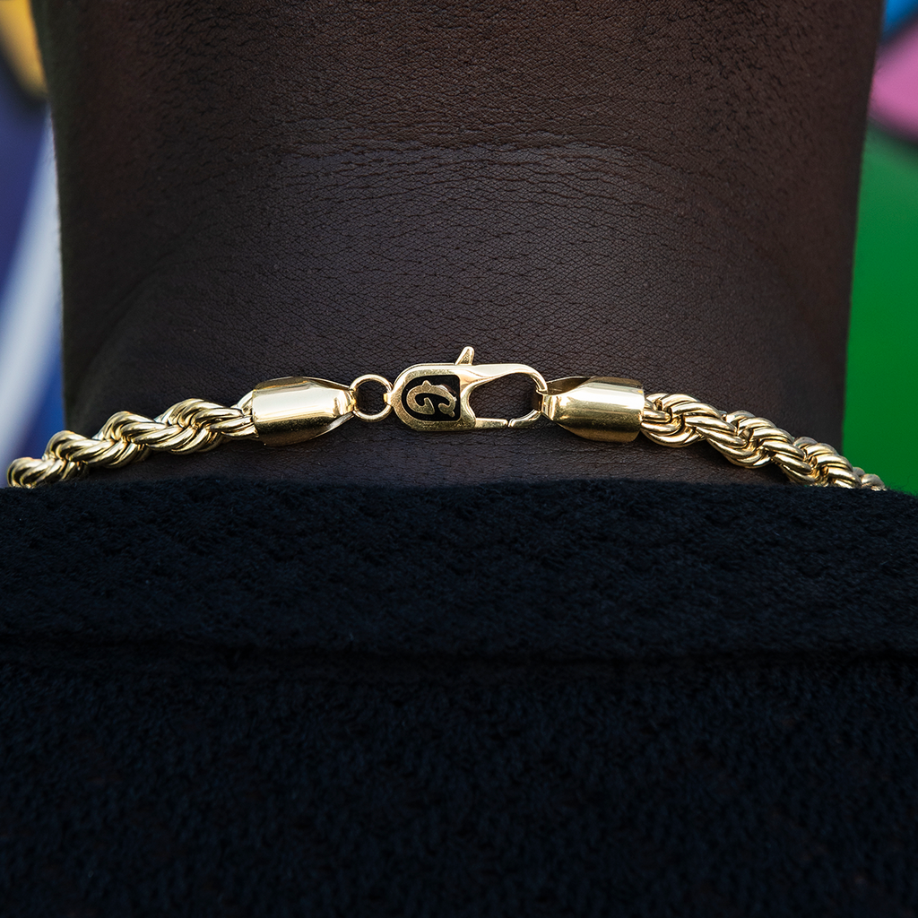 GLD Rope Chain in Yellow Gold- 8mm