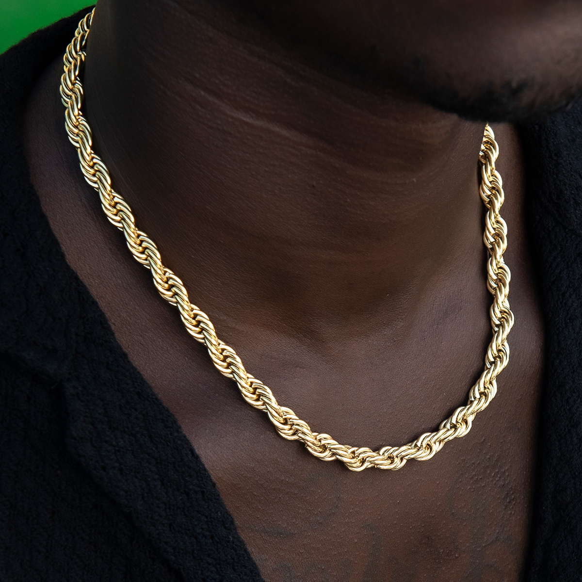 GLD Rope Chain in Yellow Gold- 8mm