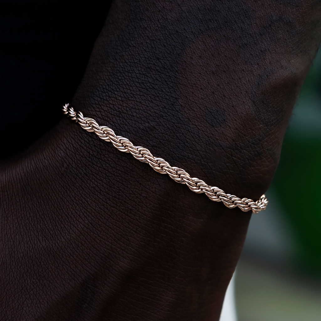 GLD Rope Bracelet in Rose Gold- 4mm