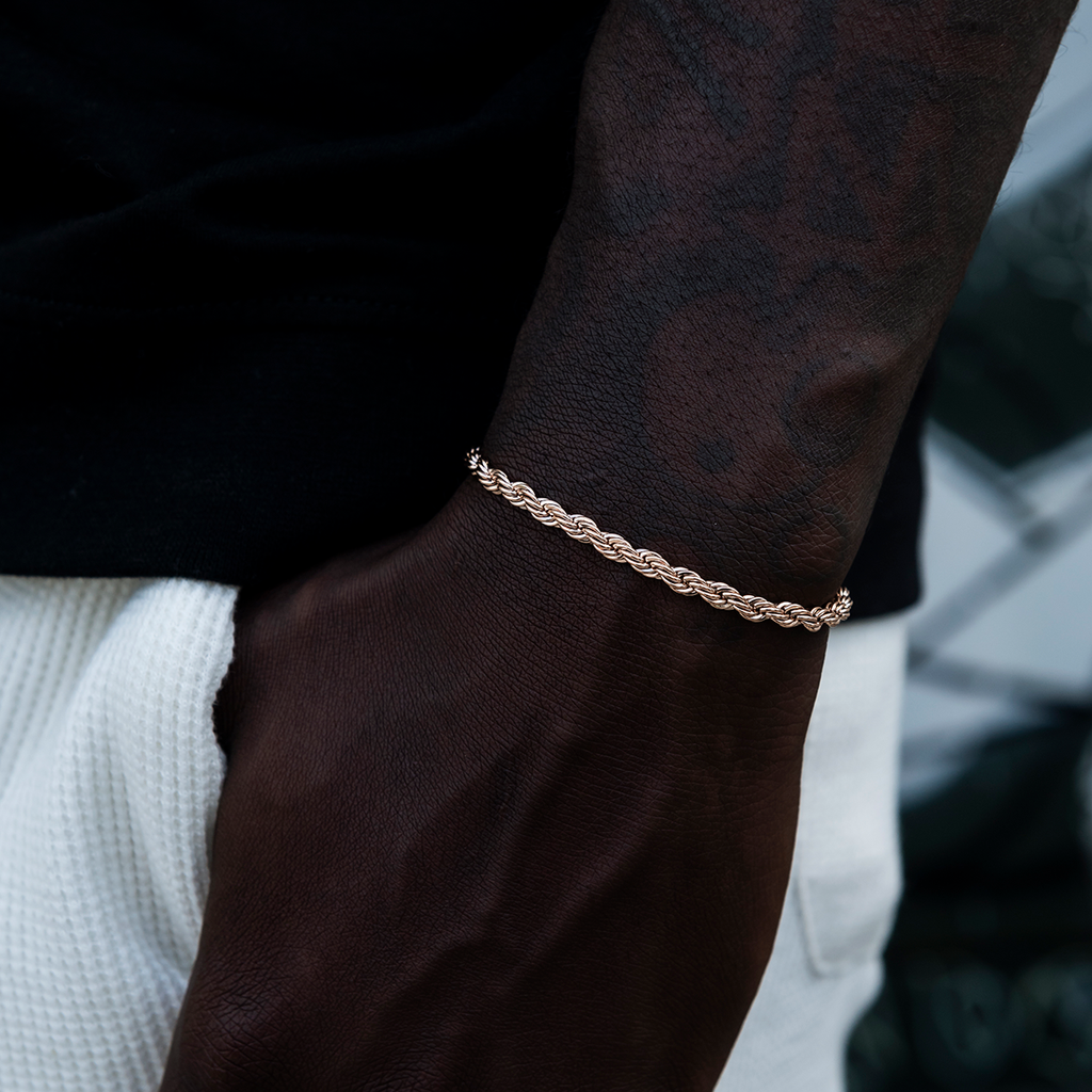 GLD Rope Bracelet in Rose Gold- 4mm