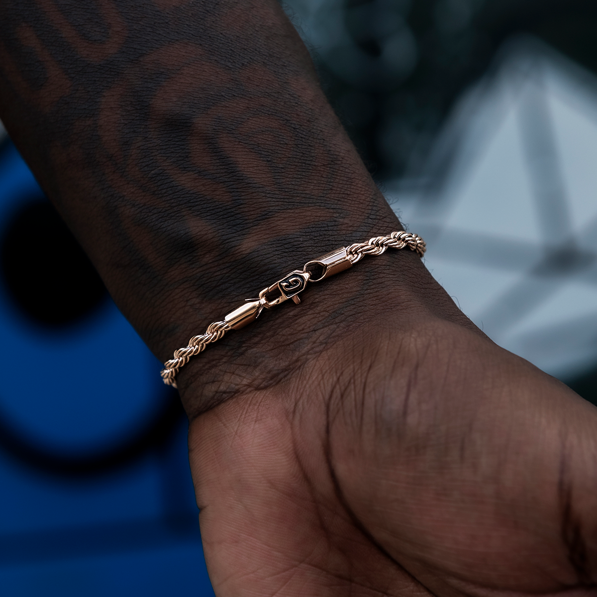 GLD Rope Bracelet in Rose Gold- 4mm