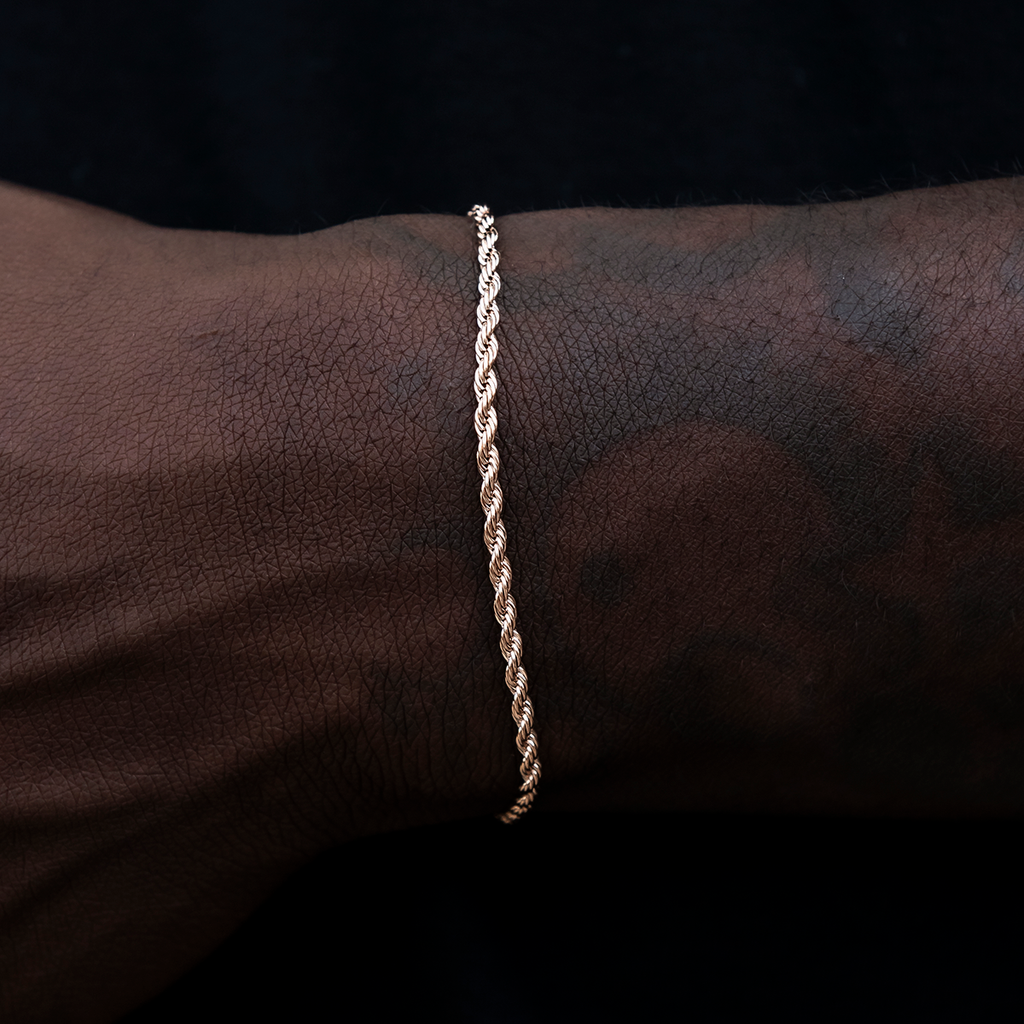 GLD Rope Bracelet in Rose Gold- 2mm