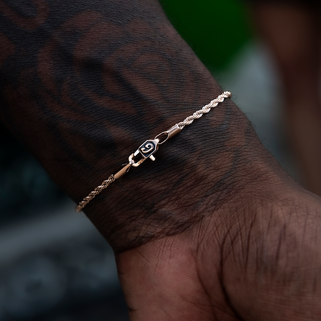 GLD Rope Bracelet in Rose Gold- 2mm