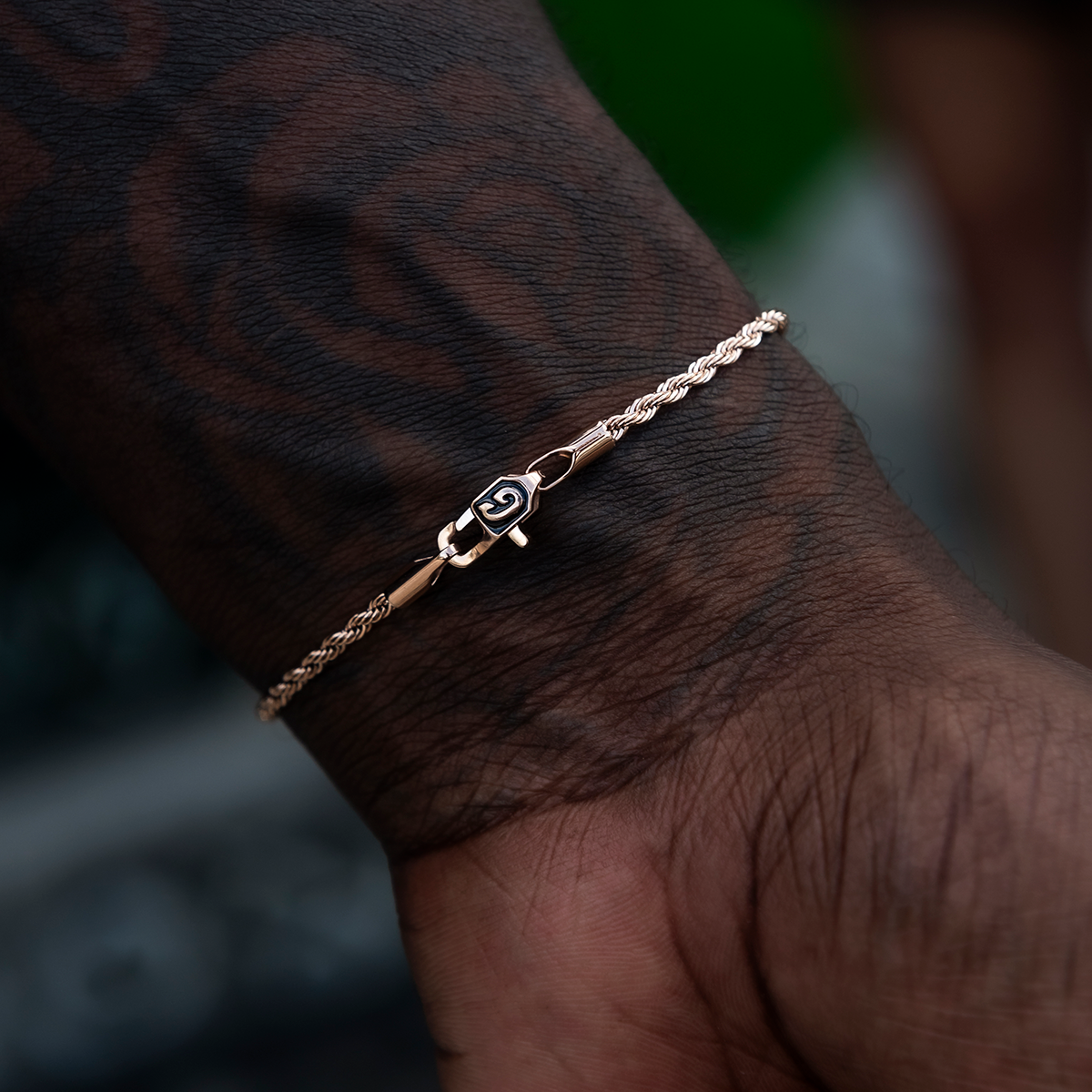 GLD Rope Bracelet in Rose Gold- 2mm