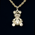 Cuban Cub Bear Pendant in Yellow Gold