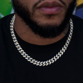GLD Diamond Cuban Link Chain in White/Yellow Gold- 12mm