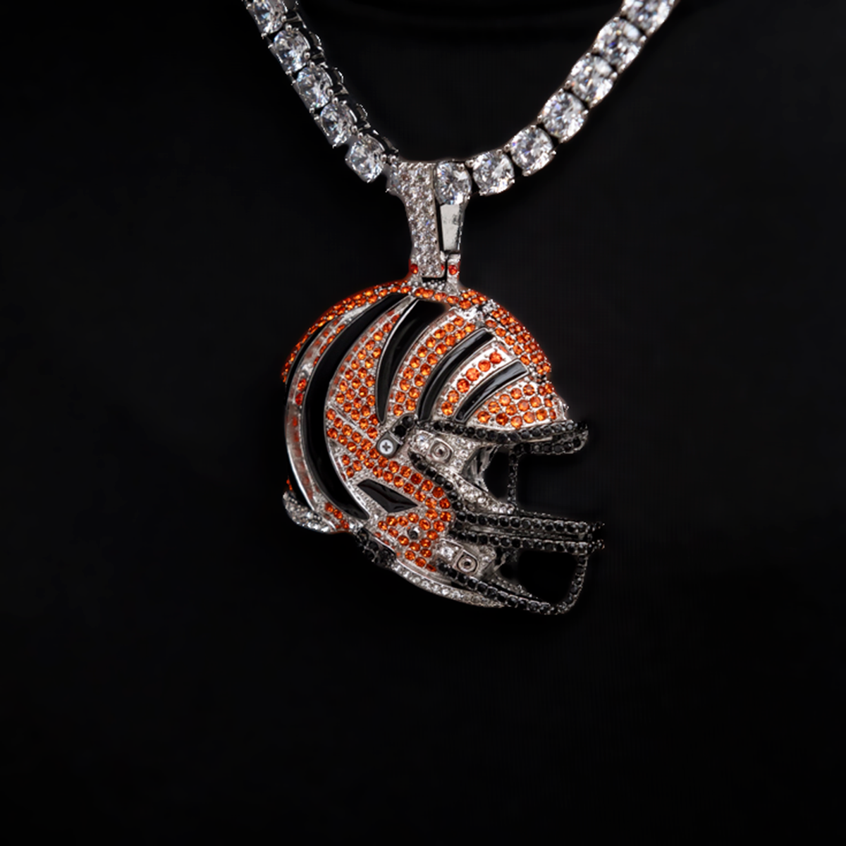 Official NFL 2025 Edition Cincinnati Bengals Helmet Pendant