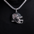2025 Atlanta Falcons Team Helmet Pendant- White Gold