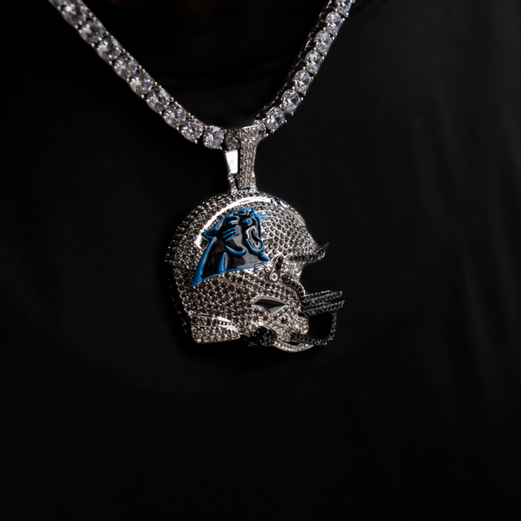 Official NFL 2025 Edition Carolina Panthers Helmet Pendant