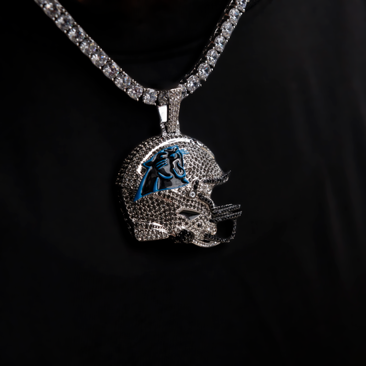 Official NFL 2025 Edition Carolina Panthers Helmet Pendant