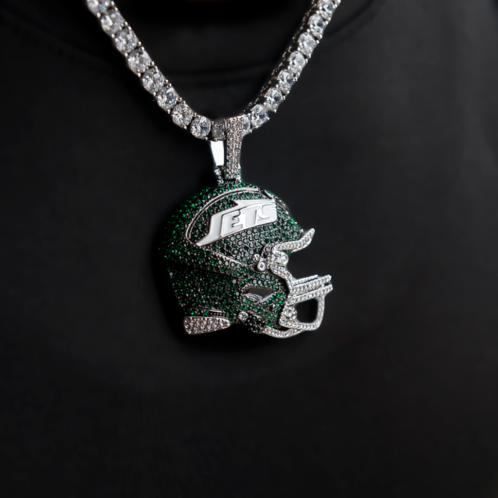 Official NFL 2025 Edition New York Jets Helmet Pendant