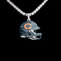 2025 Chicago Bears Team Helmet Pendant - White Gold