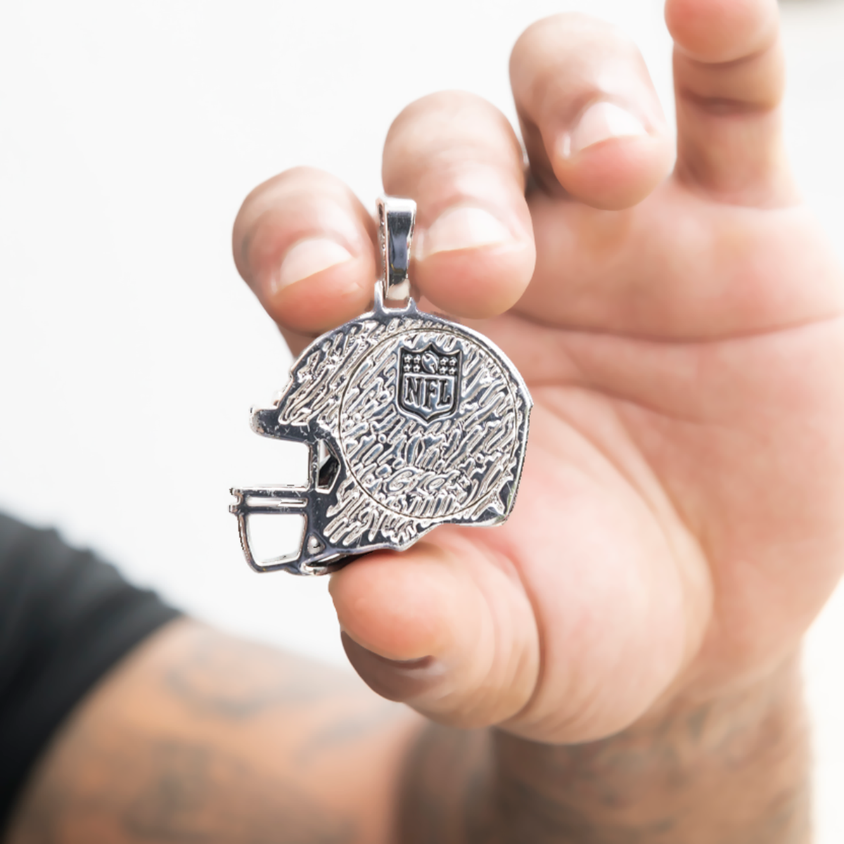 2025 Cincinnati Bengals Team Helmet Pendant - White Gold