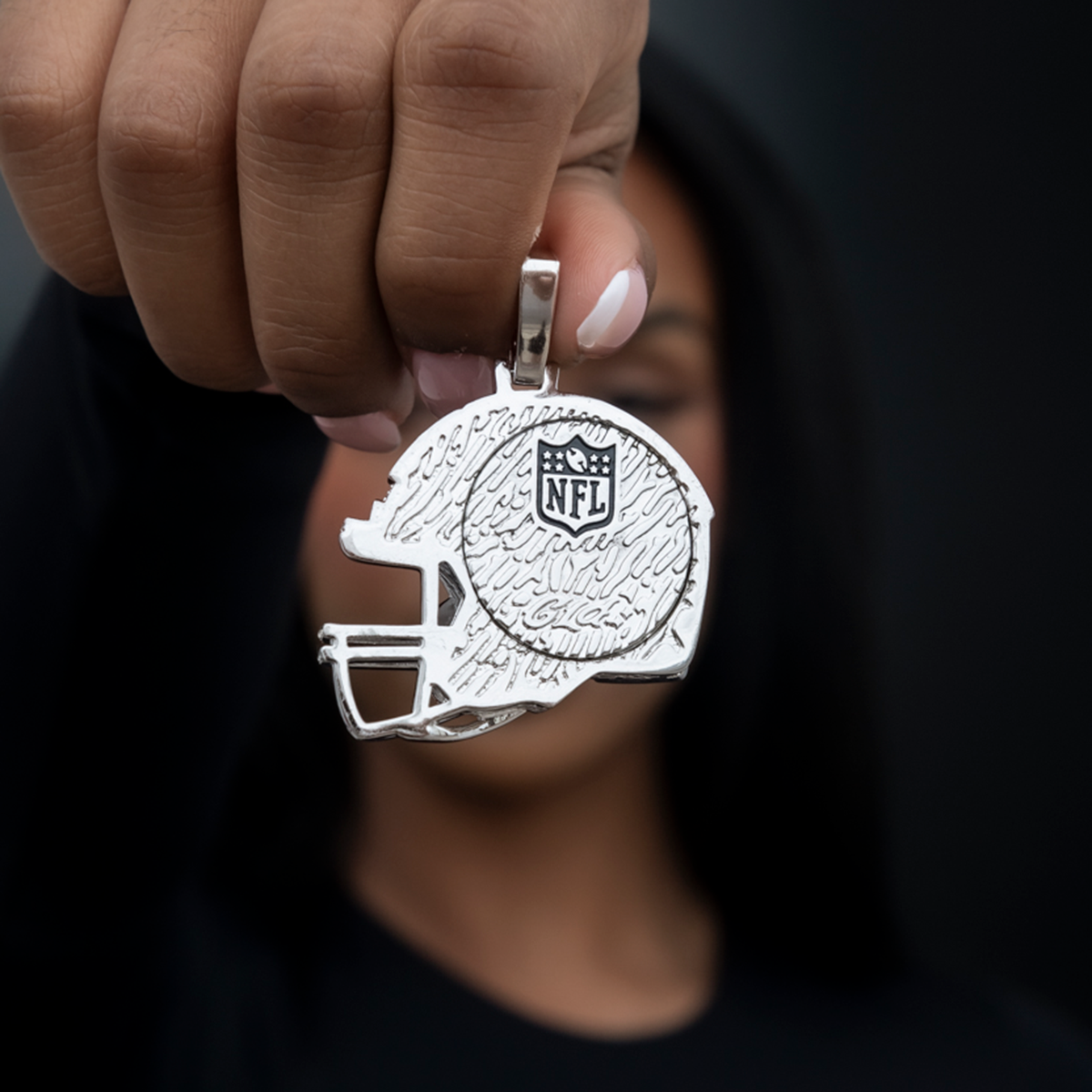 Official NFL 2025 Edition Carolina Panthers Helmet Pendant