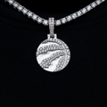 Toronto Raptors Official NBA Micro Logo Pendant in White Gold