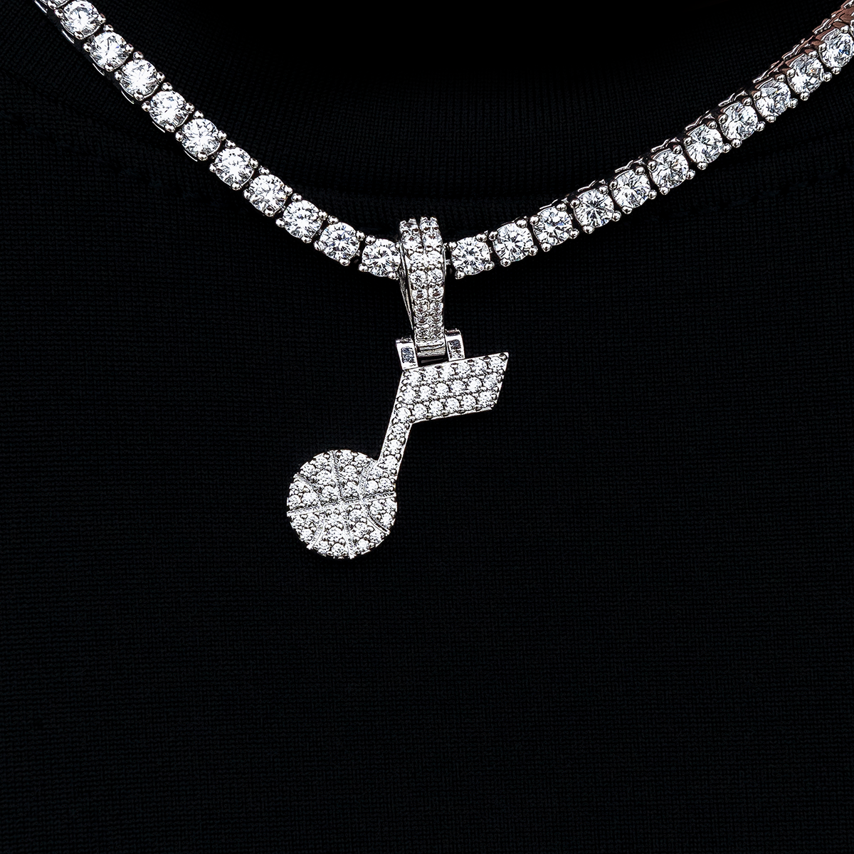 Utah Jazz Official NBA Micro Logo Pendant in White Gold