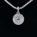 Los Angeles Clippers Official NBA Micro Logo Pendant in White Gold