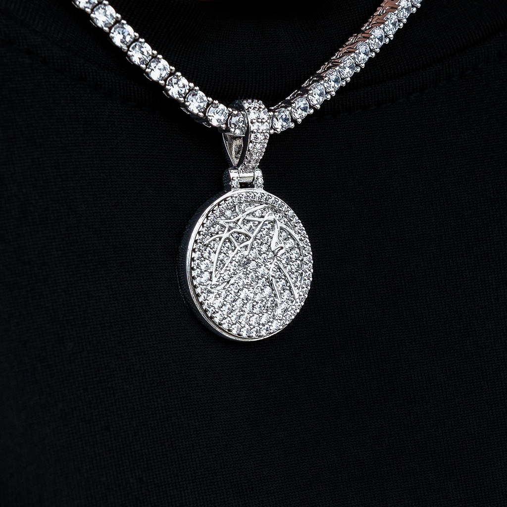 Minnesota Timberwolves Official NBA Micro Logo Pendant in White Gold