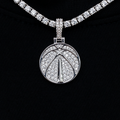 Washington Wizards Official NBA Micro Logo Pendant in White Gold