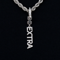 "Extra" Clip On Pendant in White Gold