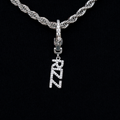 "Rizz" Clip On Pendant in White Gold