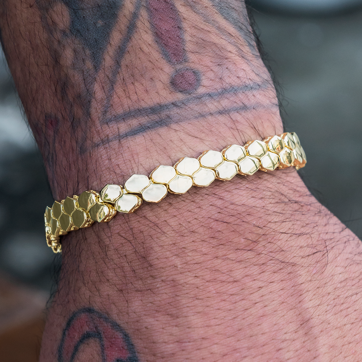 4mm Flat Snake Link Bracelet - Yellow Gold
