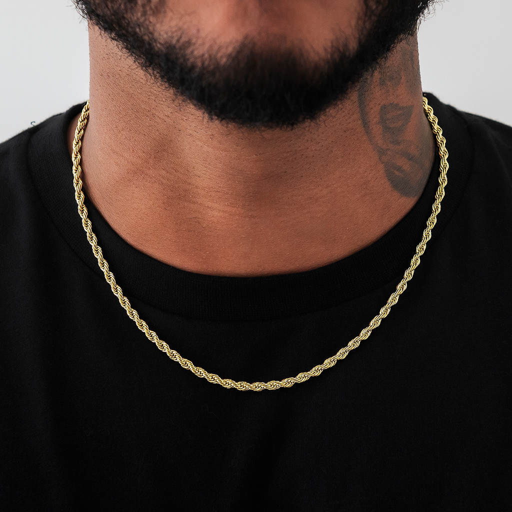 GLD Rope Chain in Yellow Gold- 4mm