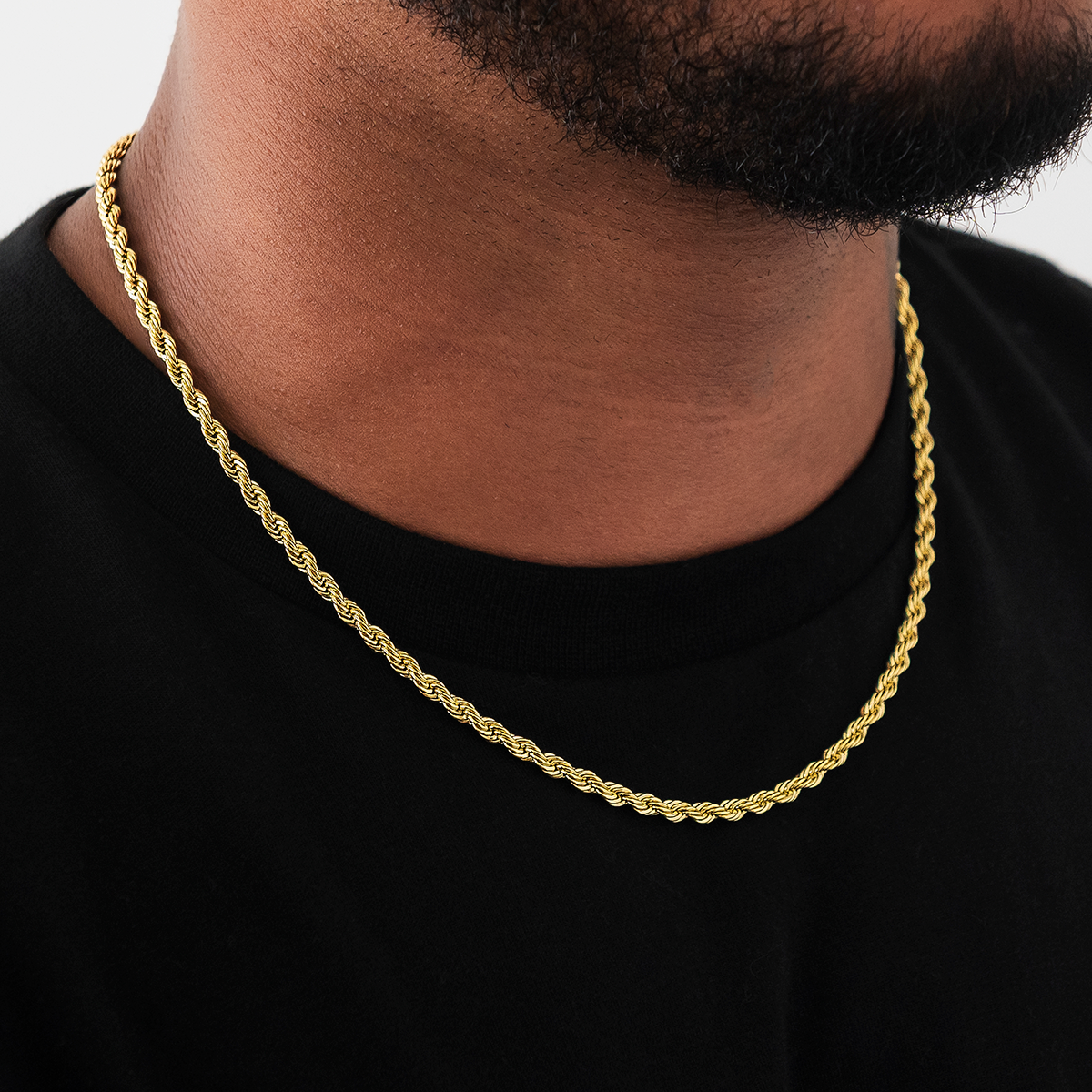 GLD Rope Chain in Yellow Gold- 4mm