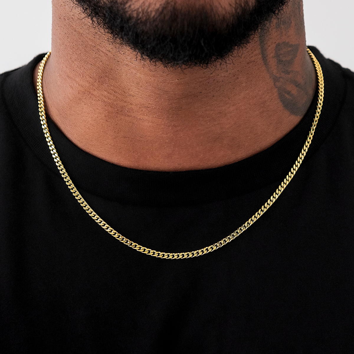 Micro Cuban in Yellow Gold - 3mm
