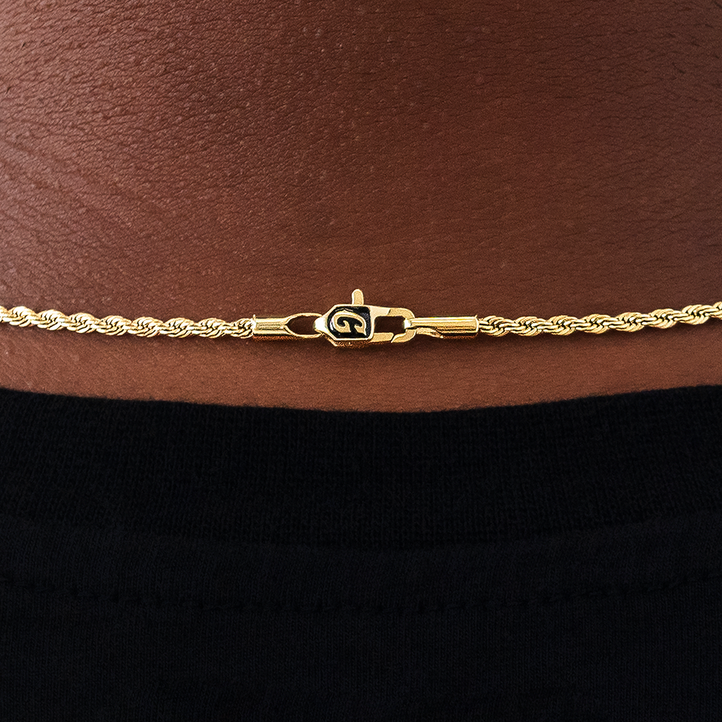 GLD Rope Chain in Yellow Gold - 2mm
