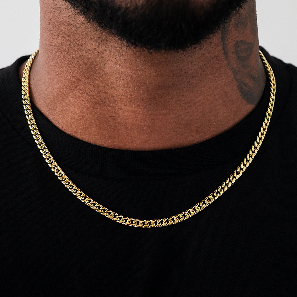 GLD Miami Cuban Chain in Yellow Gold - 5mm
