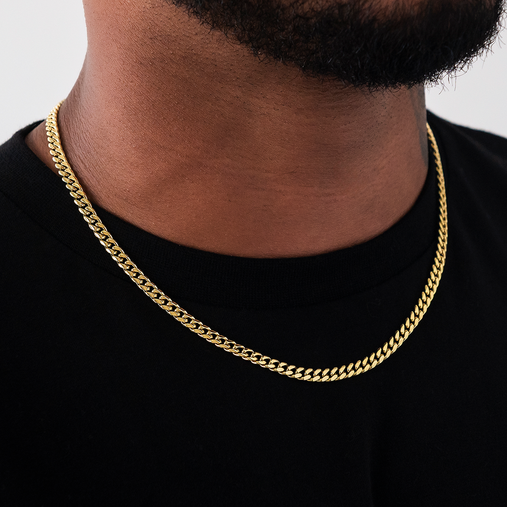 GLD Miami Cuban Chain in Yellow Gold - 5mm