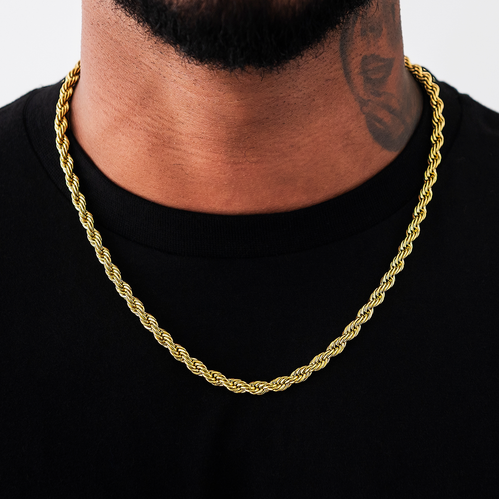 GLD Rope Chain in Yellow Gold- 6mm