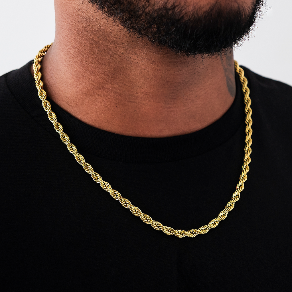 GLD Rope Chain in Yellow Gold- 6mm